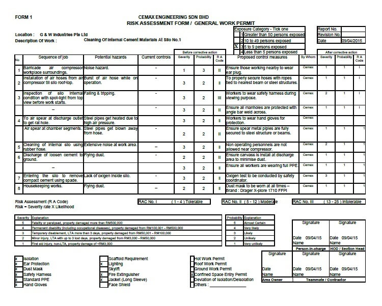 industrial risk assessment template industrial risk assessment template choice image industrial risk assessment template industrial risk assessment template choice image