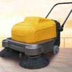 Hand Push Floor Sweeper, a Battery Walk Behind Cleaning Machine